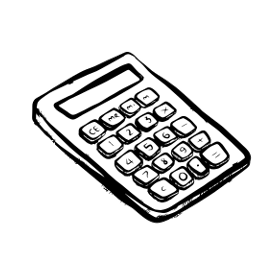 gestão orçamentária: ícone de calculadora