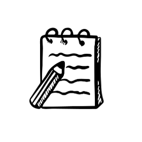 gestão de tarefas: ícone de bloco de anotações