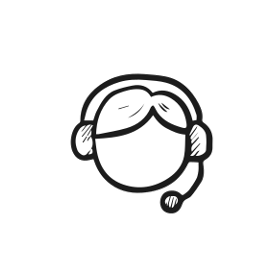 gestão de atendimento: ícone de pessoa com fone de ouvido